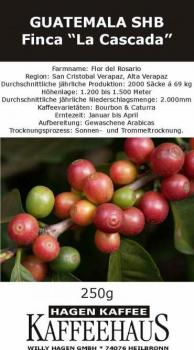 Hagenkaffee Guatemala SHB Finca `La Cascada` Hagenkaffee Guatemala SHB Finca `La Cascada`
